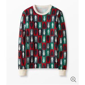 Hanna Andersson Star Wars Green and Red Pajamas Top Festive Comfort size Medium